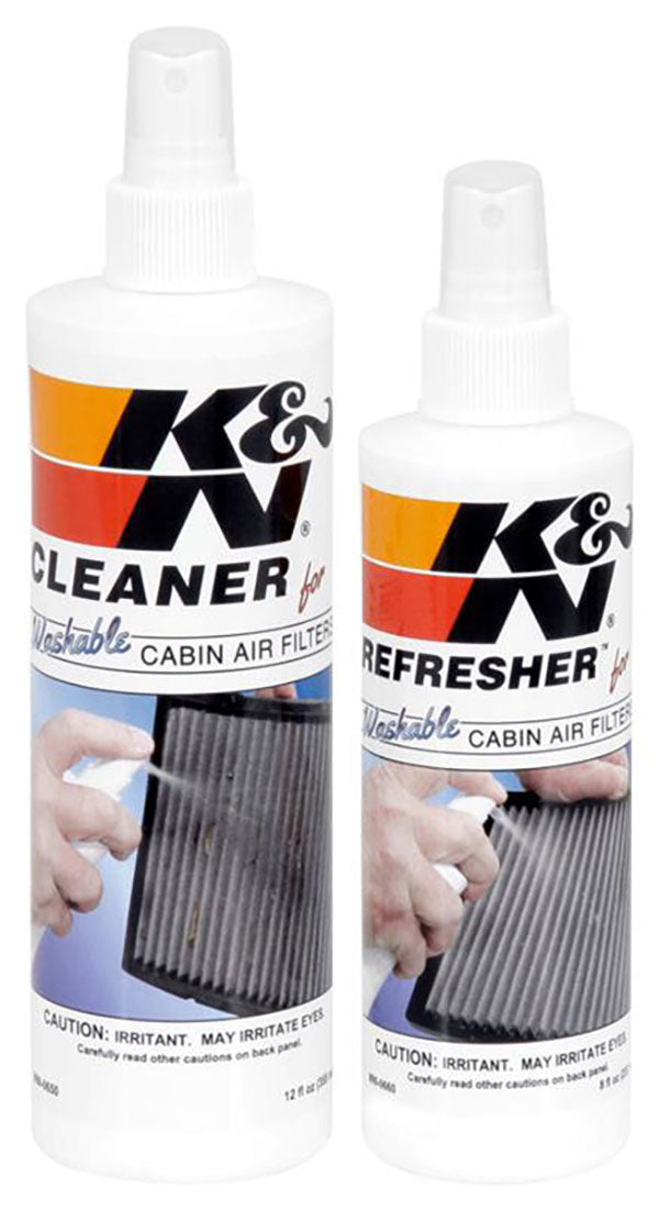 K&N Cabin Filter Cleaning Care Kit
Includes a Bottle of Cabin Filter Cleaner, Air Filter Refresher and Instructions - KN99-6000