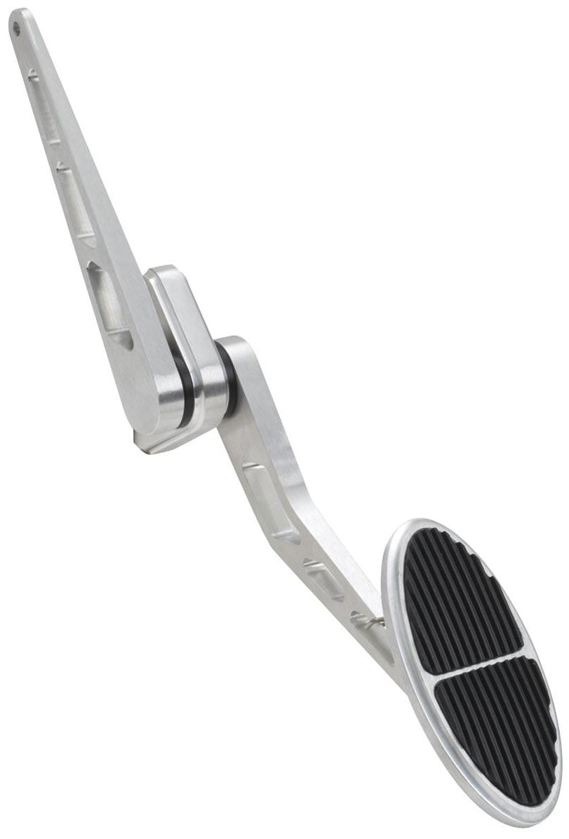 Standard Oval Accelerator Pedal with Rubber - Brushed Billet Aluminium