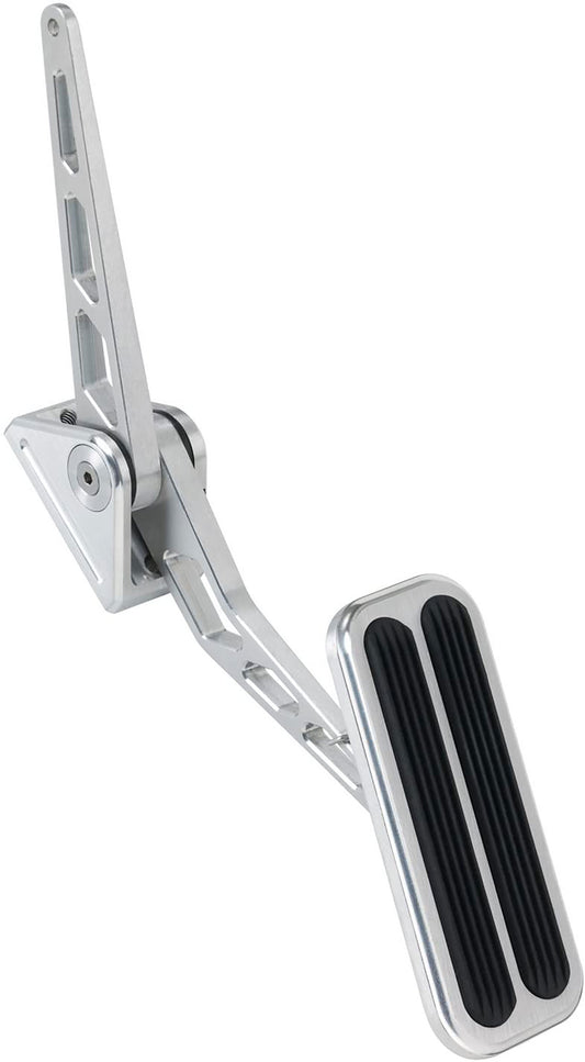 Competitor Accelerator Pedal Assembly with Rubber - Brushed Billet Aluminium  Centered Mounting