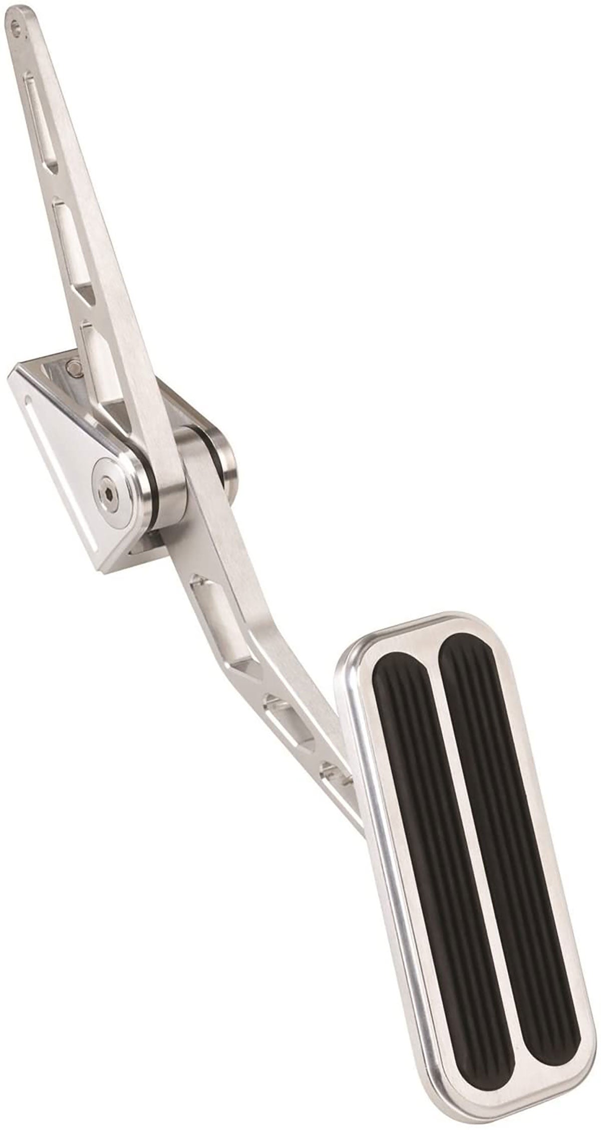 Competitor Accelerator Pedal Assembly with Rubber - Brushed Billet Aluminium  Vertical Offset Mounting