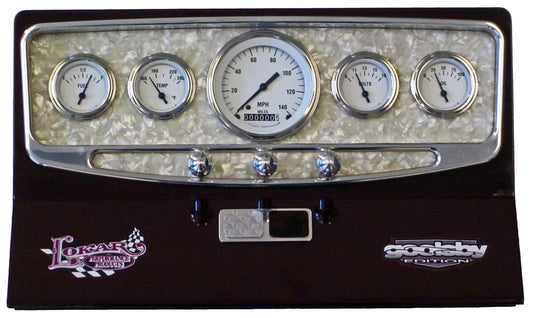 Goolsby Oval Dash Insert 5 Gauge
Mother Of Pearl - Polished, Suit 3-3/8" & 2-1/16" Gauges