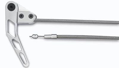 Combination Hood & Boot Release Cable Kit - Brushed (Right Hand)  Stainless Steel Housing