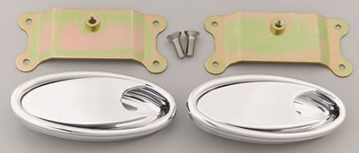 Oval Interior Door Handles (Pair) - Polished Billet Aluminium