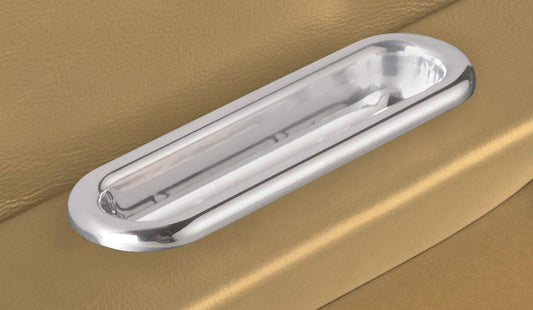 Oval Arm Rest Door Pull (Pair) - Polished Billet Aluminium