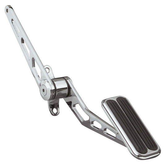 Steel Accelerator Pedal with Rubber Insert - Chromed