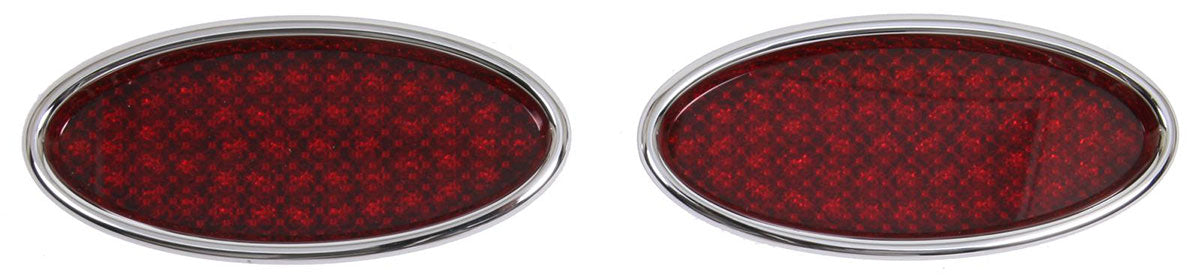 XL Oval LED Tail lights (Pair) - Chromed Billet Aluminium
3"H x 6-1/2"L