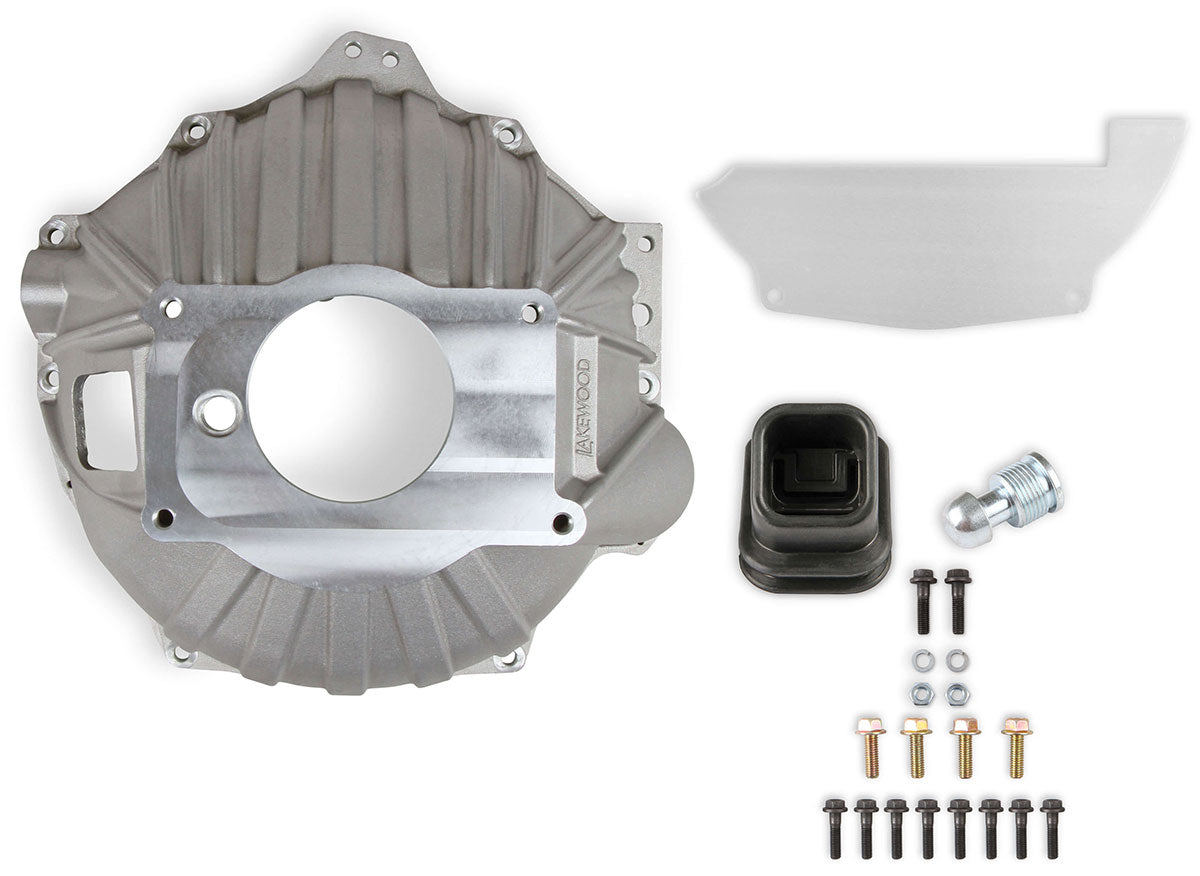 Cast Aluminium Bellhousing Kit
GM LS to Muncie, Saginaw, Borg Warner T10 and Tremec TKO/TKX Transmissions