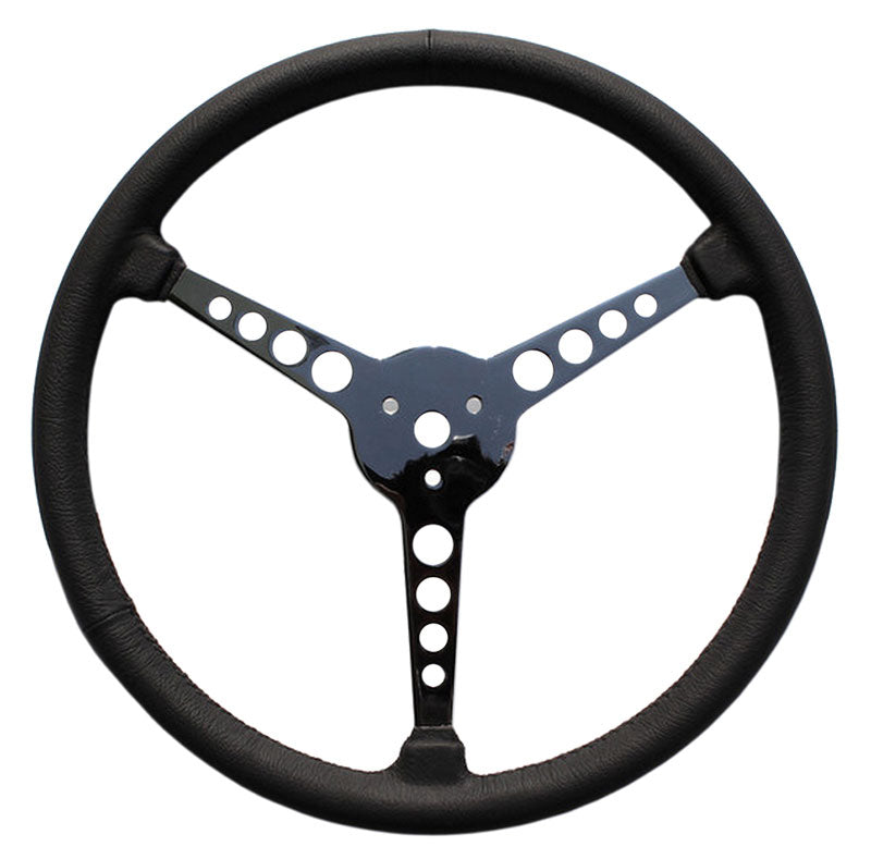 15" Sprint Steering Wheel
3-Spoke Leather Wrapped With Holes