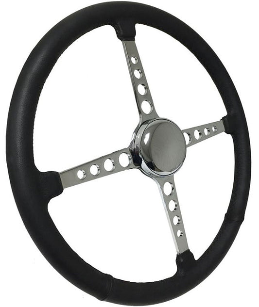 15" Sprint Steering Wheel
4-Spoke Leather Wrapped With Holes