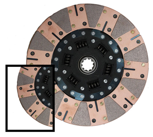 600 Series Ceramic Clutch Disc
11" O.D, 1-1/8 x 10 Spline, SFI Approved