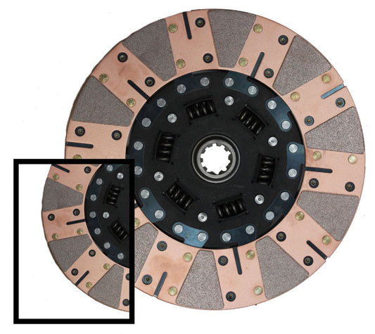 600 Series Ceramic Clutch Disc  10.5" O.D, 1-3/8 x 10 Spline, SFI Approved