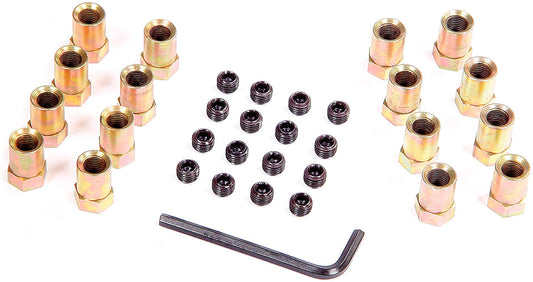 Sure-Lock Rocker Arm Nuts, .540" Shank OD, 3/8" Stud Size, Gold Tone Finish
Suit Small Block Chevy & Ford 289-351W