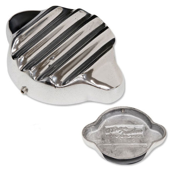 Polished Finned Alloy Radiator Cap Cover
Suit Small Cap 2.88"