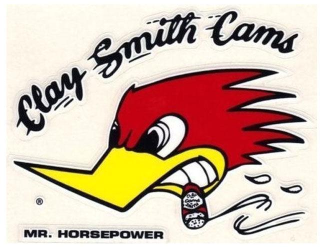 Clay Smith Cams Sticker
Small With Woodpecker logo, 2.375" (H) x 3.5" (W) R/H