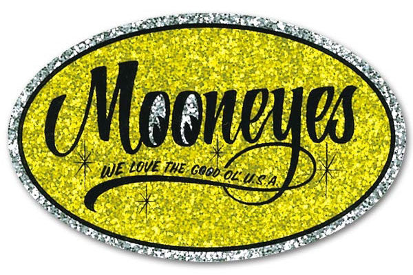 Flake Oval Sticker
With Mooneyes Script, 3-1/8" x 2"