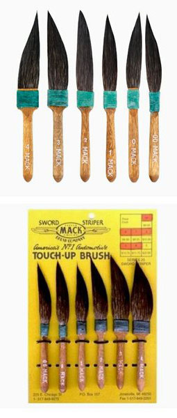 Mack Brush Set Series 20
6 Pinstripe Brush Sizes