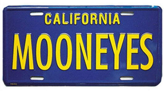 Metal License Plate
Blue With Yellow MOONEYES Name