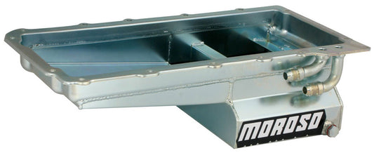 Steel Wet Sump Oil Pan, 6" Deep, Angled Sump
Clear Zinc Finish suits GM LS Series