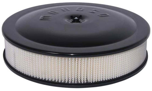 Racing Air Cleaner 14"X 3"
Black Powder Coated With PVC Adapter Included & Recessed Base