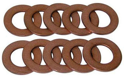 Copper Drain Plug Washers
1/2" I.D x 7/8" O.D, 10-Pack