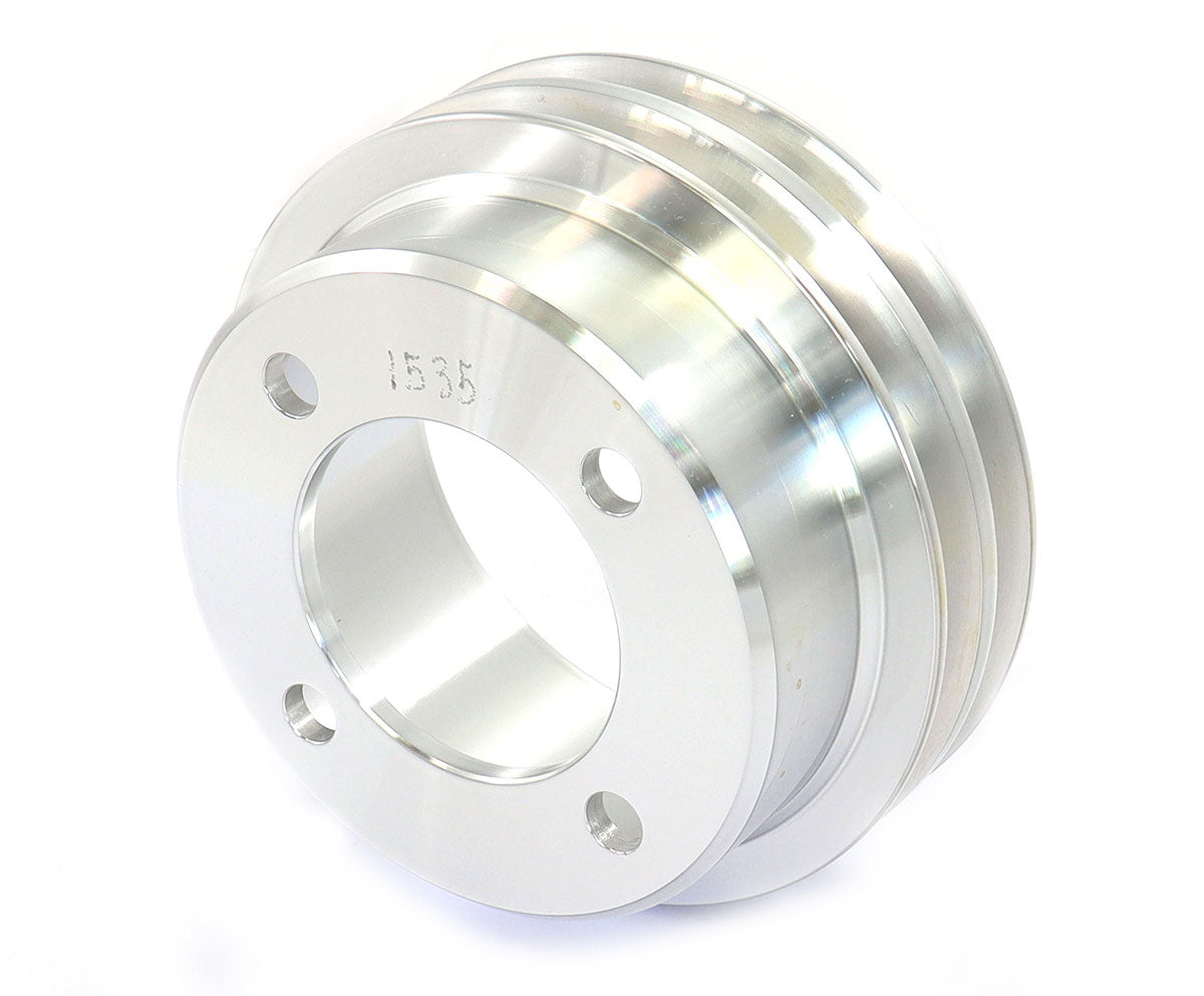 March Performance 2-Groove Crank Pulley with 4-Bolt Fluid Damper 5-1/2"
Billet Aluminium, Suit Ford 302-351W