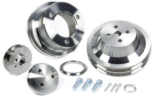 March Performance 2-Groove V-Belt Pulley Set
Billet Aluminium, Suit Ford 289-351W 1965-69