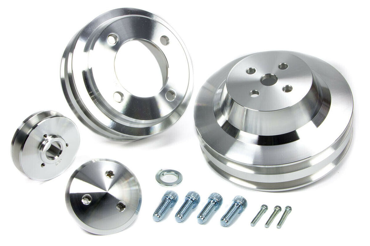 March Performance 2-Groove V-Belt Pulley Set
Billet Aluminium, Suit Ford 302-351 1969-On