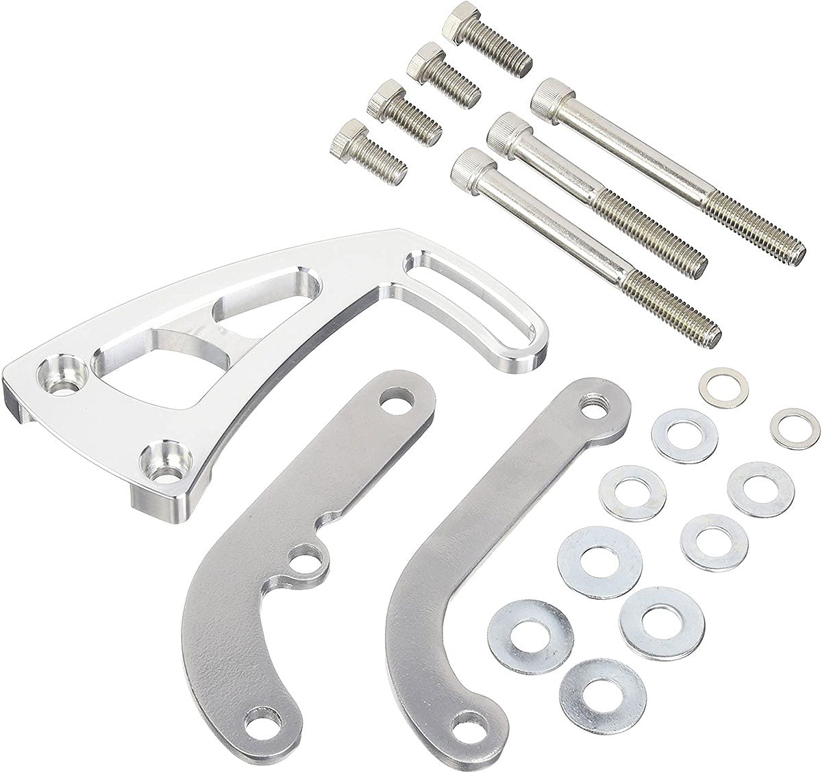 March Performance Ultra "Front Mounted" Upper & Lower Power Steering Bracket Kit
Billet Aluminium, Suit SB Chevy with 1966-76 Canister Style Pumps