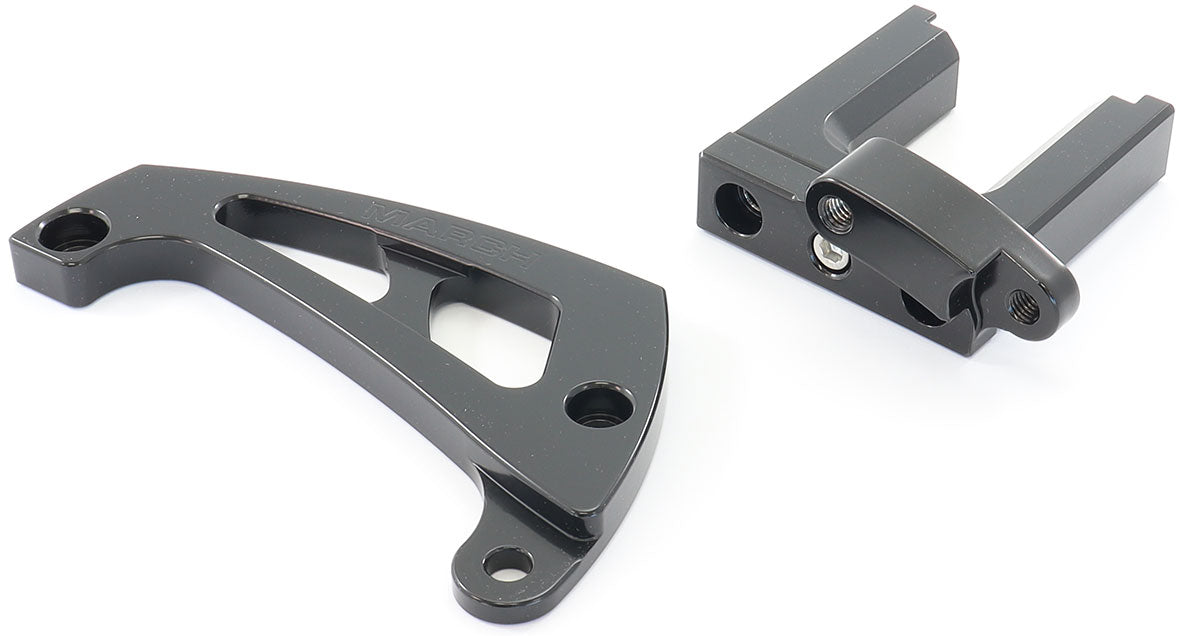 March Performance Alternator Bracket Only Kit for Electric Water Pumps - black
Billet Aluminium, Suit BB Chevy, for Meziere & CSI/CSR & Proform Electric Later Pumps.