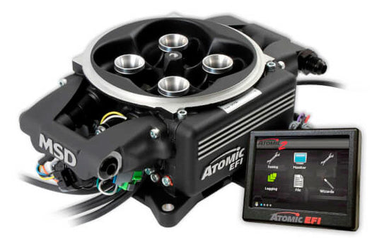 Atomic 2 EFI Kit, Black Finish
865cfm Throttle Body, Integrated ECU, Full Color Touch Screen