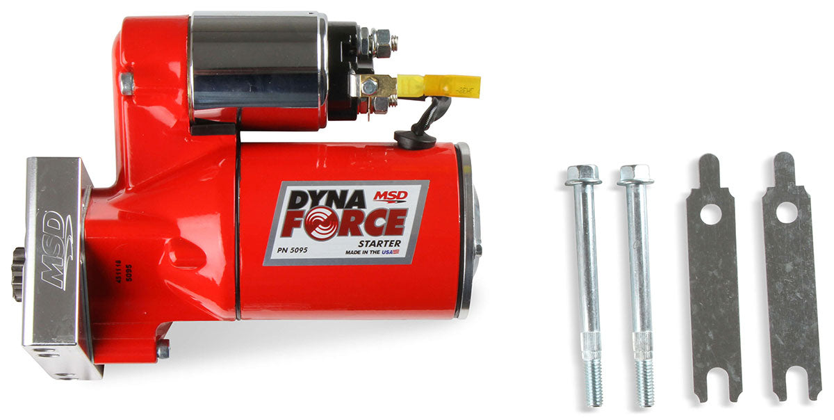 DynaForce Starter Motor
3hp Mini,Red Powder-coat, Suit Chevy Small/Big Block, Inline Bolt Mount