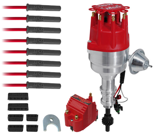 Ford 351W Ready to Run Ignition Kit
Pro-Billet Distributor, Blaster SS Coil, 8.5mm Ignition Lead Set & Separator