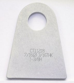 Weld-On Flat Tab 4130 Steel
Suit Flat Surface With 7/16" Hole (Qty: 20)