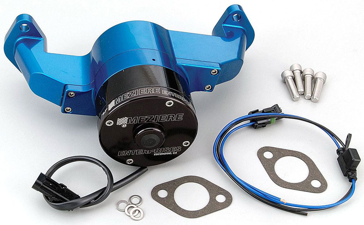 Big Block Chev Electric Water Pump, Blue Finish 35GPM, standard motor