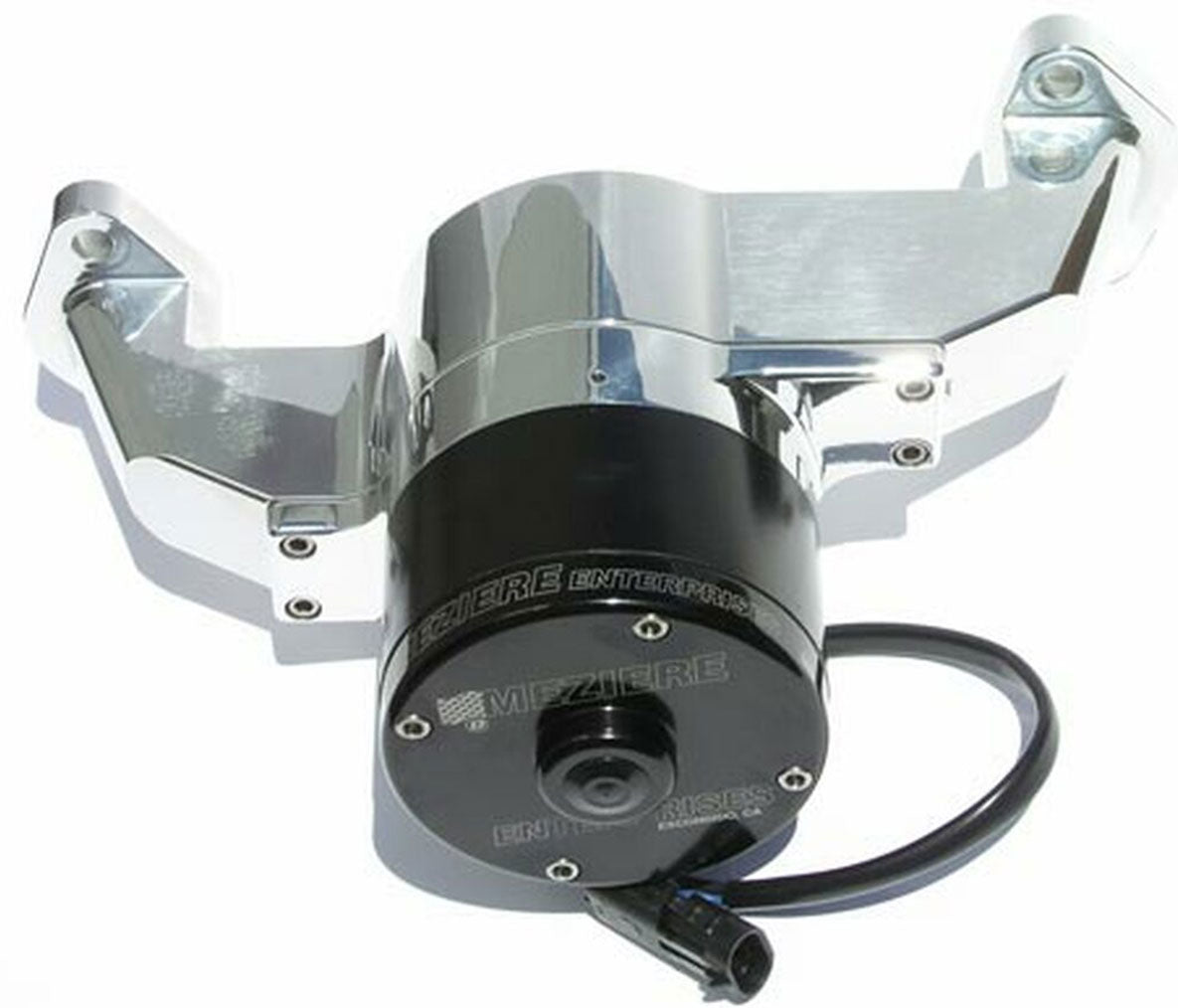 Small Block Chev Electric Water Pump, Chrome Finish 35GPM, standard motor