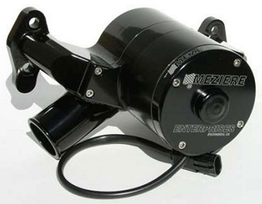 Electric Water Pump, Fits Small Block Chev, High Flow Style, Black Finish 55GPM, Standard Motor