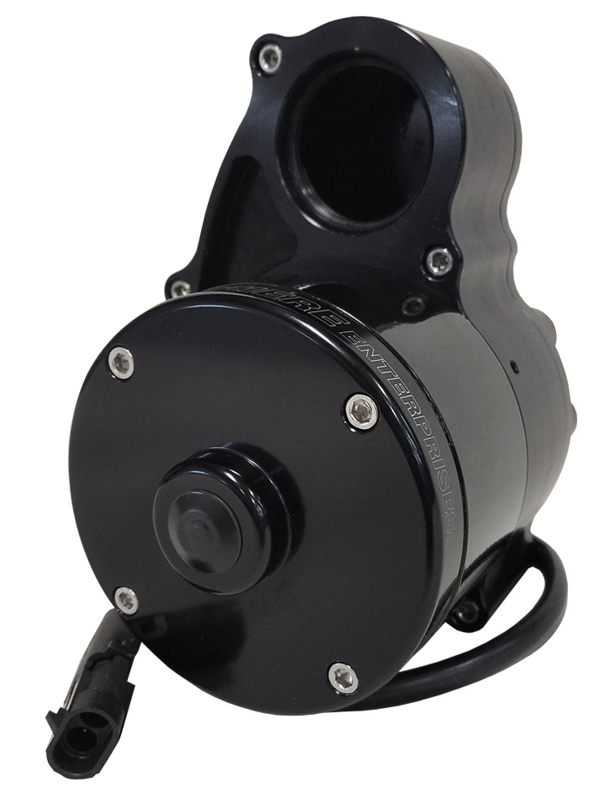 Electric Water Pump, Remote Mount Inline, 1 In 1 Out, Black Finish55GPM, Standard Motor