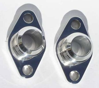 Block Adapters For Remote Pump System, Fits Big Block Chev
-16AN, Polished Finish