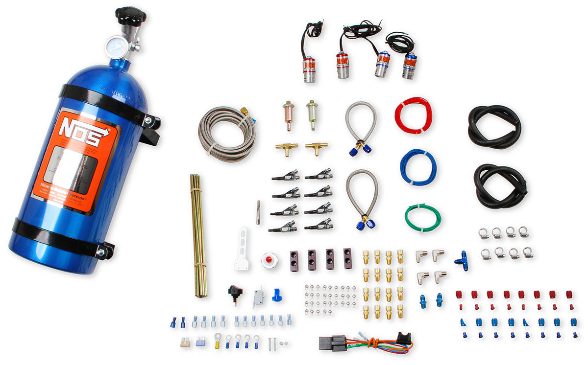 Sportsman Fogger Nitrous Kit (with 4 x Powershot Solenoids)
50-250 Horsepower. Universal V8 small block.