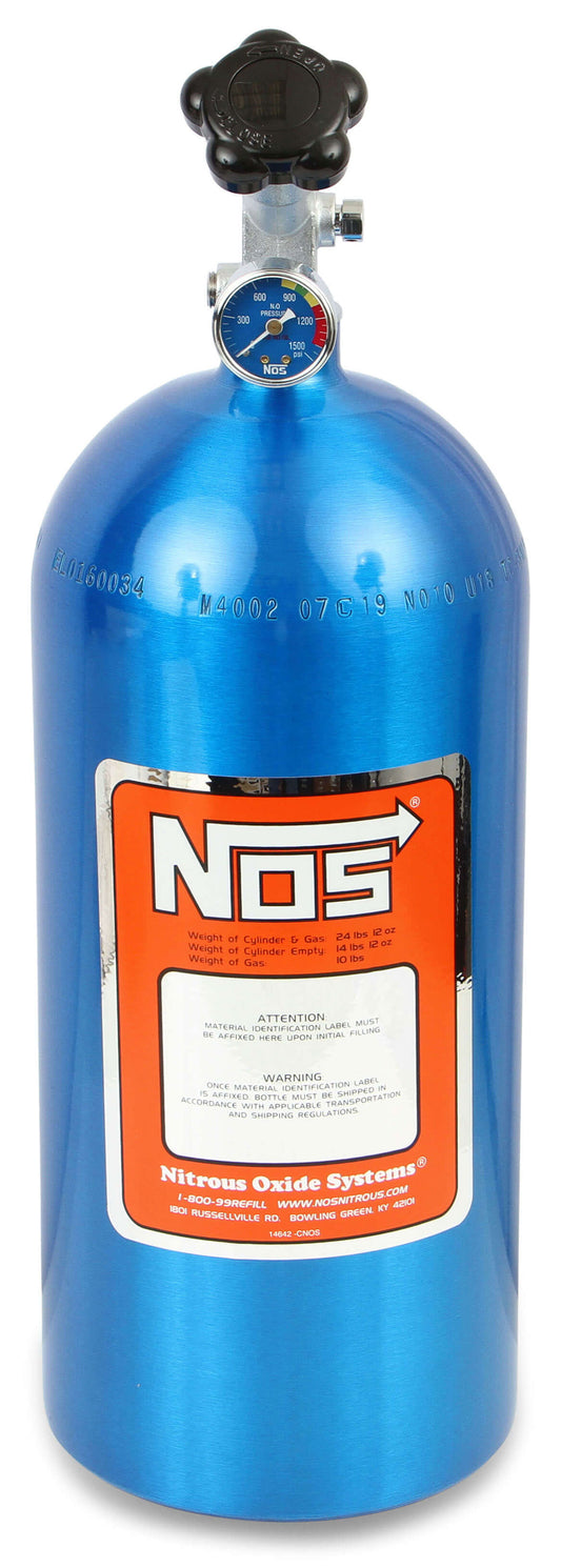 Nitrous Bottle 10-lb. (Electric Blue)
21" x 7" dia. With Super Hi-Flo Valve