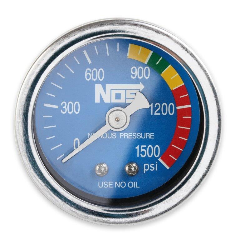 1-1/2" Nitrous Pressure Gauge, Blue
0-1500 psi