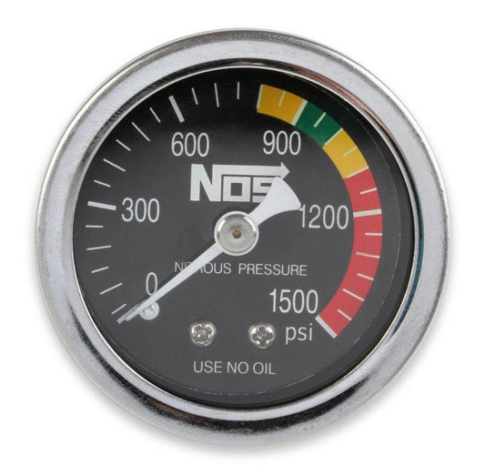 1-1/2" Nitrous Pressure Gauge, Black
0-1500 psi