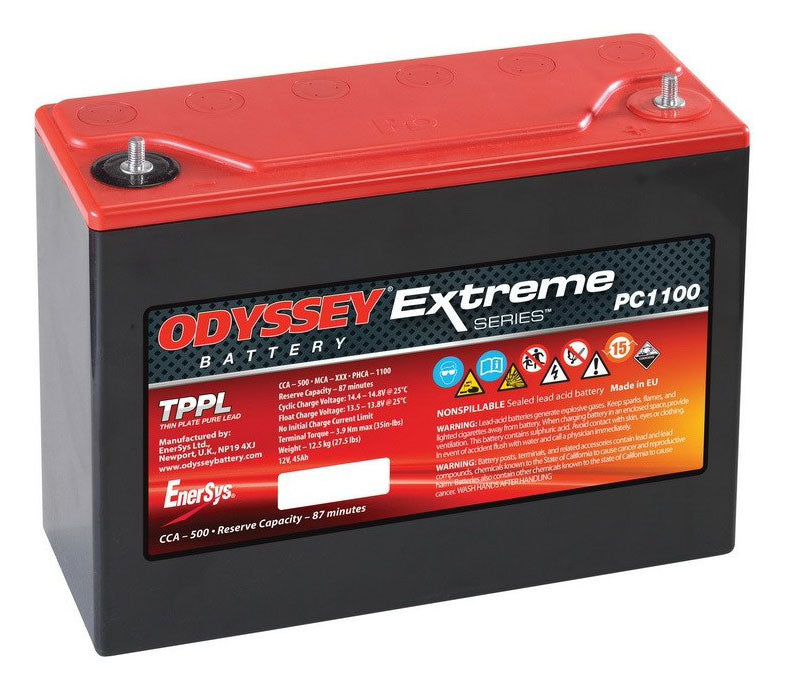 12V Extreme Series AGMBattery, 500 CCA
Size (LxWxH): 250mm x 97mm x 206mm