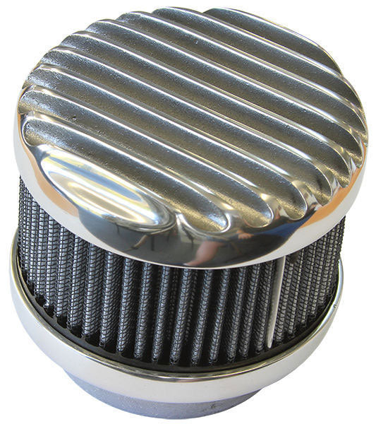 Polished Finned Aluminium Air Cleaner
4" O.D X 3-5/8" H Suit 2-5/8" Carburettor Neck