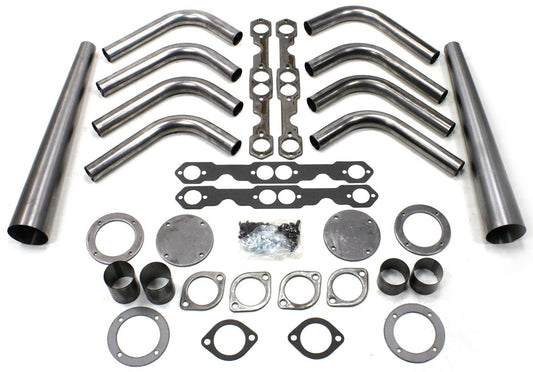 Lakester Weld-Up Header Kit
Suit SB Chev 1-5/8" Primary Pipe With 3-1/2" Collector, Oval Port