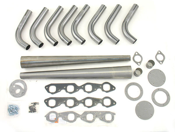 Lakester Weld-Up Header Kit
Suit BB Chev 1-7/8" Primary Pipe with 3-1/2" Collector, Square Port