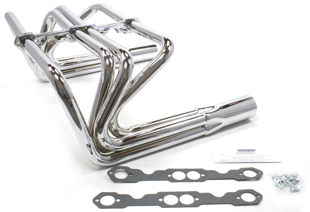 Sprint T-Bucket Headers, 1-5-8" Primary with 3-1/2" Collector, Chrome
Suit SB Chev, Round Port