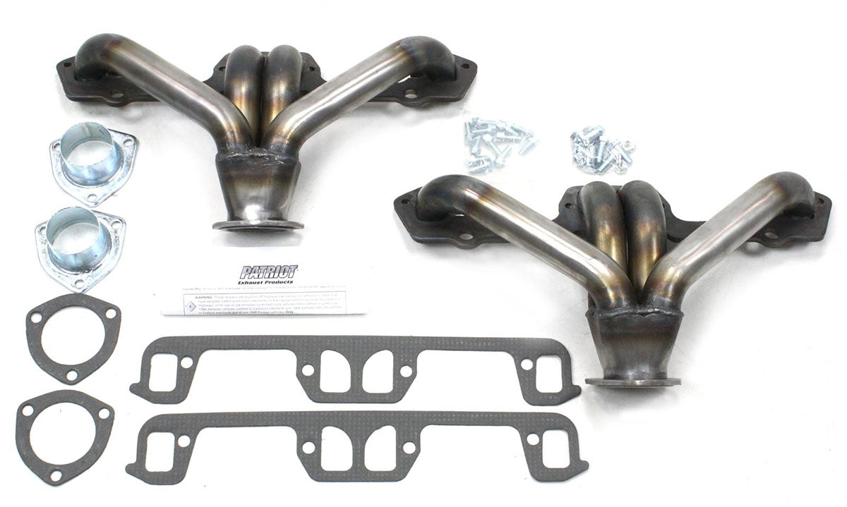 Raw Finish Tight Tuck Headers
Suit SB Chrysler 318-360 1-5/8" Primary Pipe With 2-1/2" Collector, Square Port