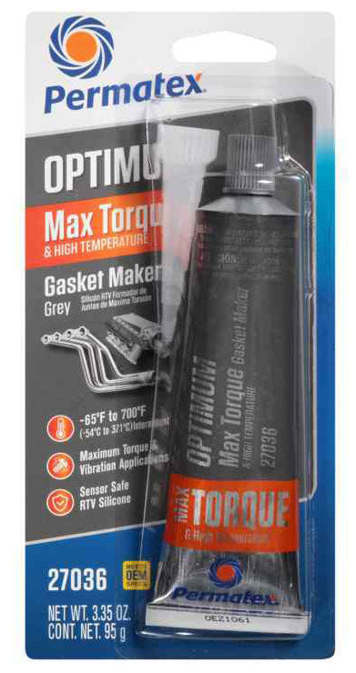 Optimum Grey Silicone Gasket Maker
3oz / 95g Tube