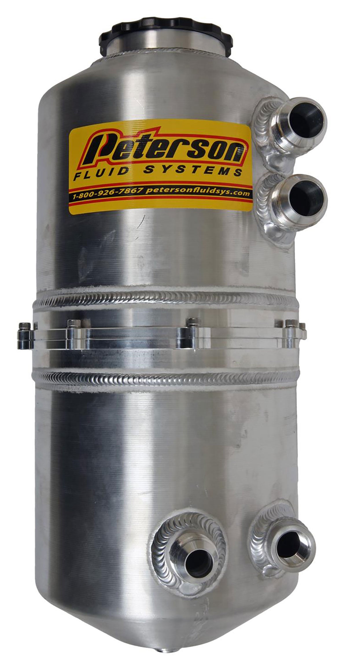 Drag Dry Sump Oil Tank
1.5 Gal (5.70 L) 16" H X 7" O.D, Dual Return, (2) -12 AN Male Breathers